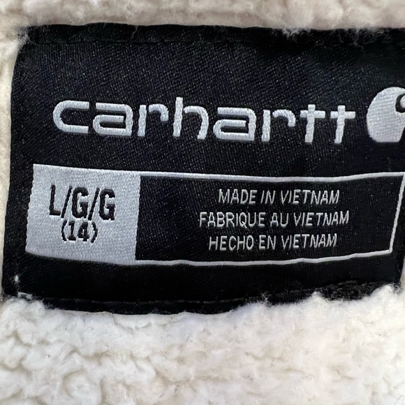 Kids Carhartt hooded Sherpa lined jacket - Picture 6 of 7